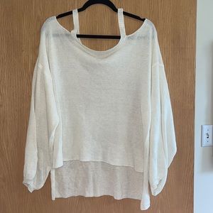 Women’s Off the Shoulder White Sweater